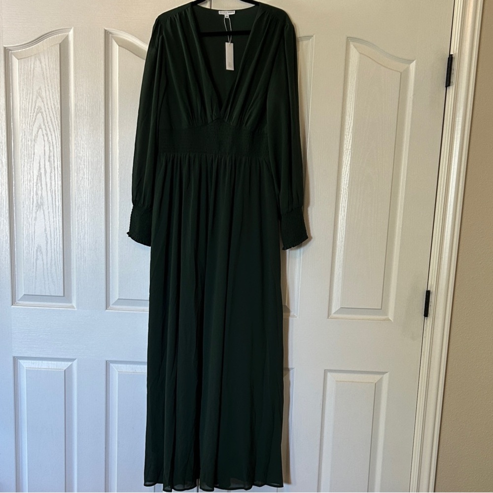 NWT Baltic Born 2X Olivia Deep Green Long Sleeve Dress